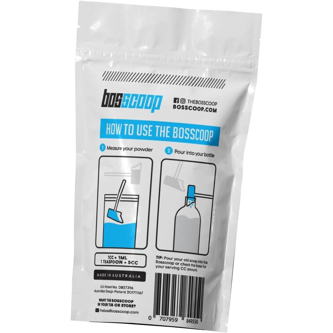 Bosscoop No Spill Water Bottle Scoop.
