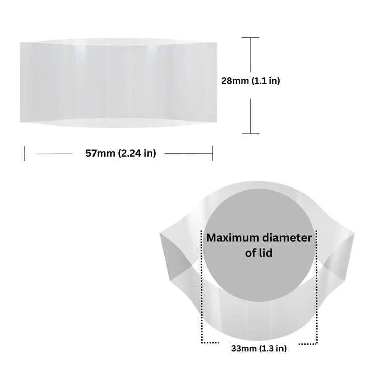 Printed clear tamper evident shrink band detail