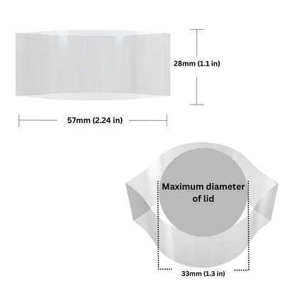 Printed clear tamper evident shrink band detail