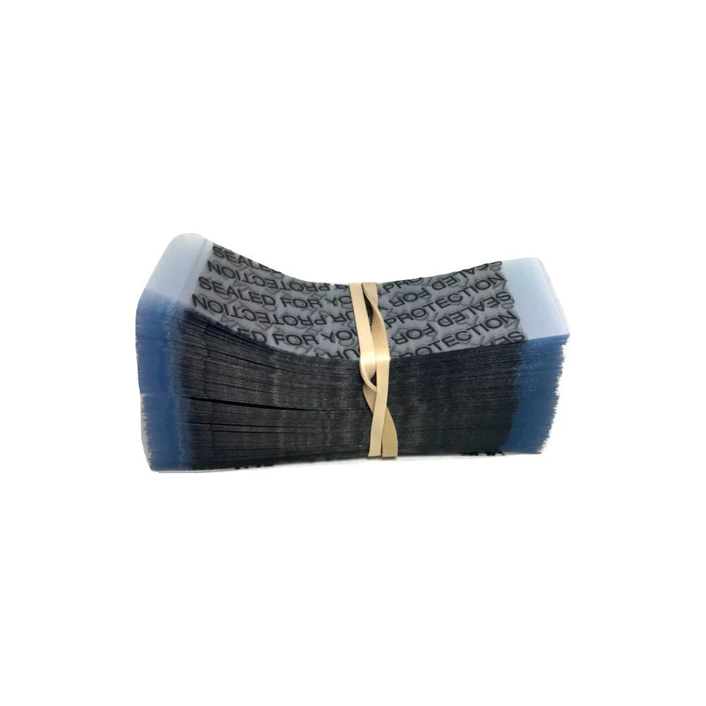 Clear Shrink Bands 66 x 25 mm - Black Print.