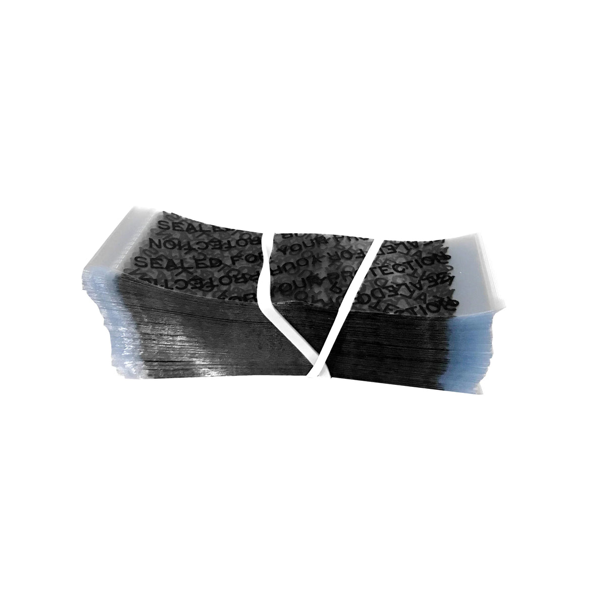 Clear Shrink Bands 94 x 28 mm - Black Print.