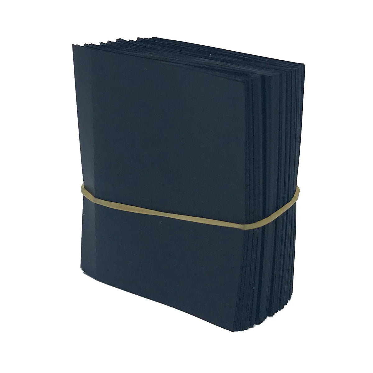 A stack of black heat shrink bands measuring 45 x 62.